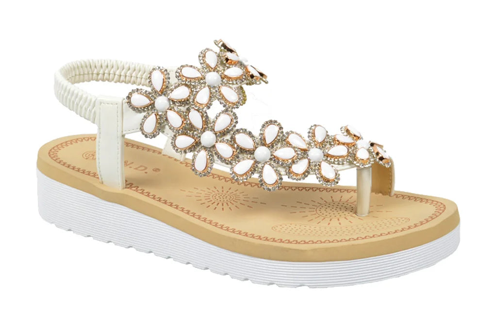 Wholesale Women's Classic Style Sandals Wedge Embellished Hannah NGJ8