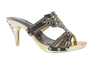 Wholesale Women's Glitter Embellished High Heel Sandals Charlotte NGJ6