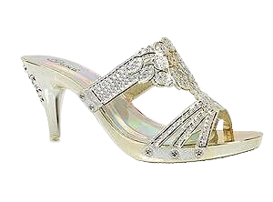 Wholesale Women's Glitter Embellished High Heel Sandals Charlotte NGJ6