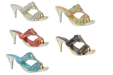 Wholesale Women's Glitter Embellished High Heel Sandals Charlotte NGJ6