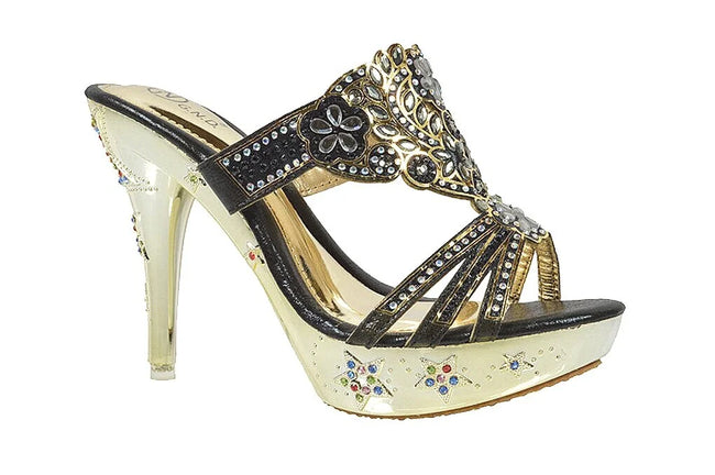 Wholesale Women's Glam Embellished High Heel Sandals Zoe NGJ8
