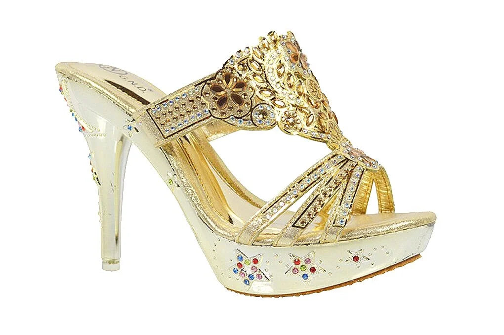 Wholesale Women's Glam Embellished High Heel Sandals Zoe NGJ8