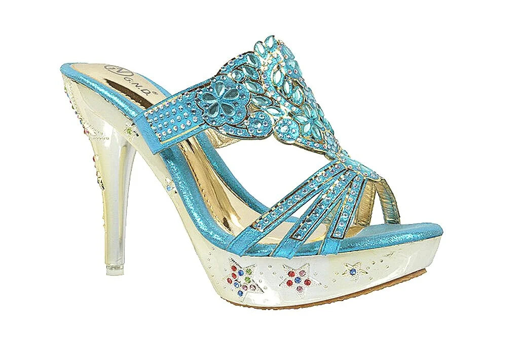 Wholesale Women's Glam Embellished High Heel Sandals Zoe NGJ8