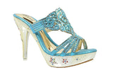 Wholesale Women's Glam Embellished High Heel Sandals Zoe NGJ8