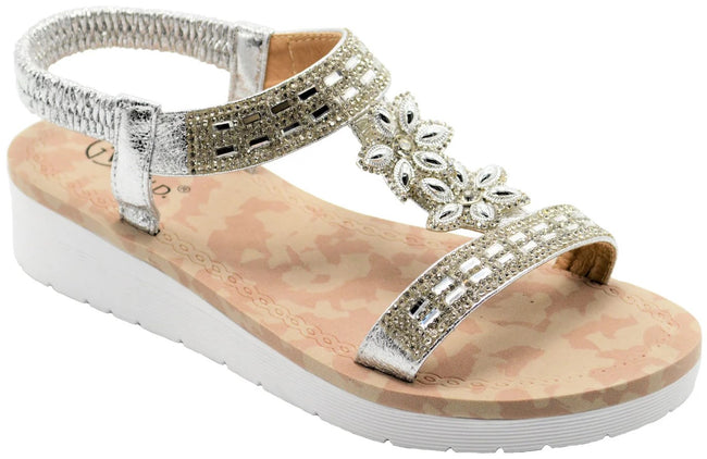 Wholesale Women's Elegant Finish Sandals Wedge Embellished Leah NGJ3