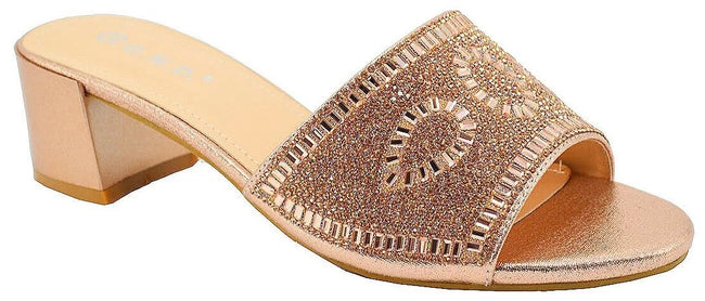 Wholesale Women's Crystal Strap Embellished Heeled Sandals Harper NGJ9