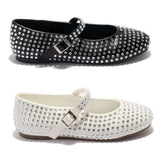 Wholesale Women's Shoes Flat Doll Embellished Buckle Strap NMTK