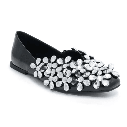 Wholesale Women's Shoes Flat Slip On Embellished Heart Doll NMLY