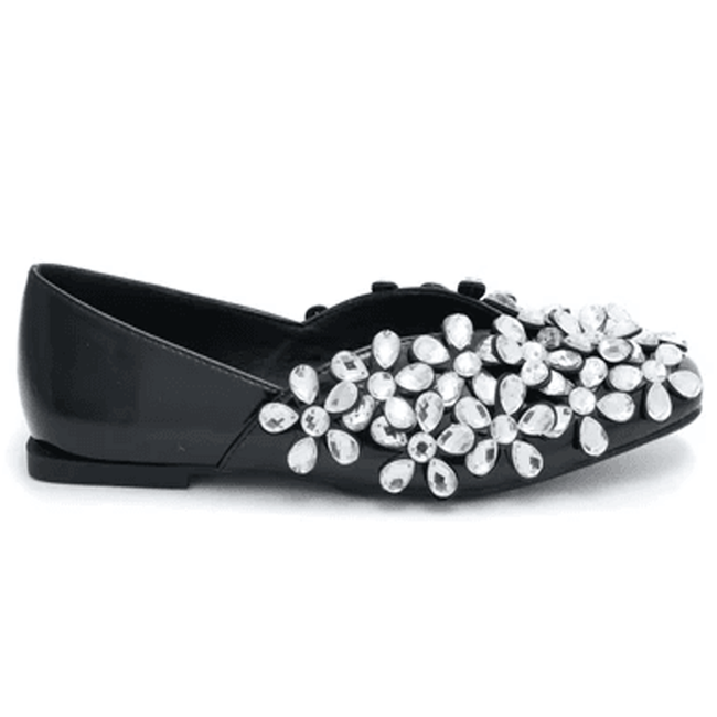 Wholesale Women's Shoes Flat Slip On Embellished Heart Doll NMLY