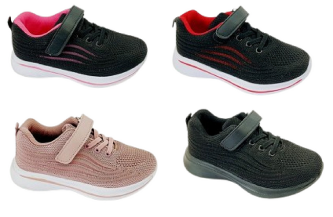 Wholesale Kids Sneaker Lace Up Velcro Shoes Isabella NGM4