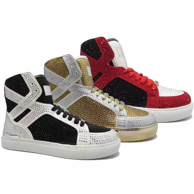 Wholesale Men's Shoes Casuals Embellished High Top Lace Up NFSA