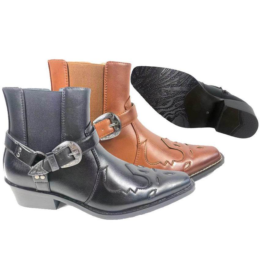 Wholesale Men's Shoes Cowboy PU Boot NFW13