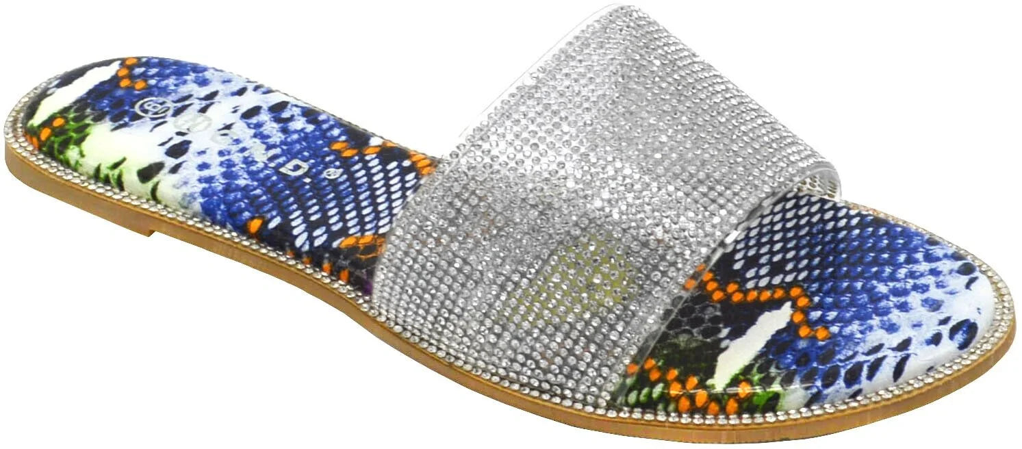 Wholesale Women's Trendy Sandals Flat Embellished Abigail NGG7