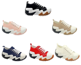 Wholesale Women's Sneakers Lace Up Shoes Stylish Comfortable Footwear Ruby NGb2