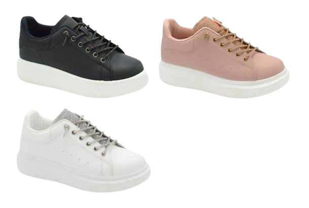 Wholesale Women's Sneakers Lace Up Shoes Stylish Comfortable Footwear Nora NGb6