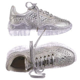 Wholesale Women's Sneakers Lace Up Embellished Trendy Comfortable Women's Shoes Morgan NGB5