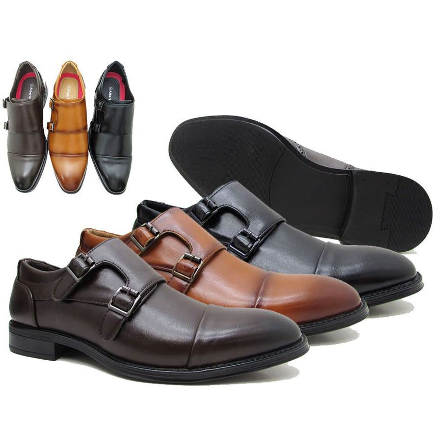 Wholesale Men's Shoes For Men Monk Double Strap Rubber Sole NFG2