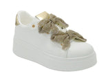 Wholesale Women's Sneakers Lace Up Embellished Trendy Comfortable Women's Shoes Madeline NG38