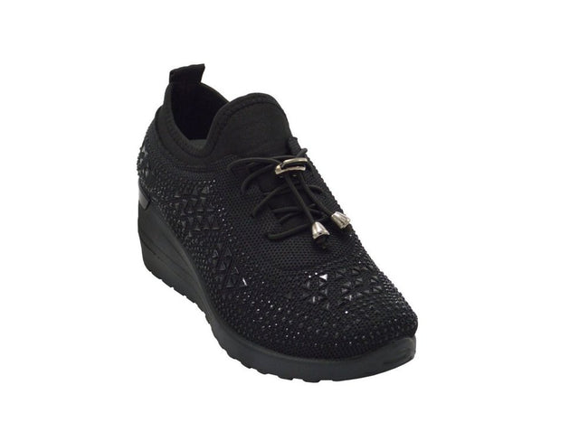 Wholesale Women's Sneakers Lace Up Embellished Trendy Comfortable Women's Shoes Isla NG15