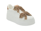 Wholesale Women's Sneakers Lace Up Embellished Trendy Comfortable Women's Shoes Madeline NG38