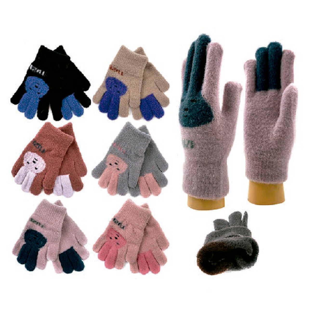 Wholesale Clothing Accessories Kids Glove Rabbit Fur Girls’ Gloves Nh241