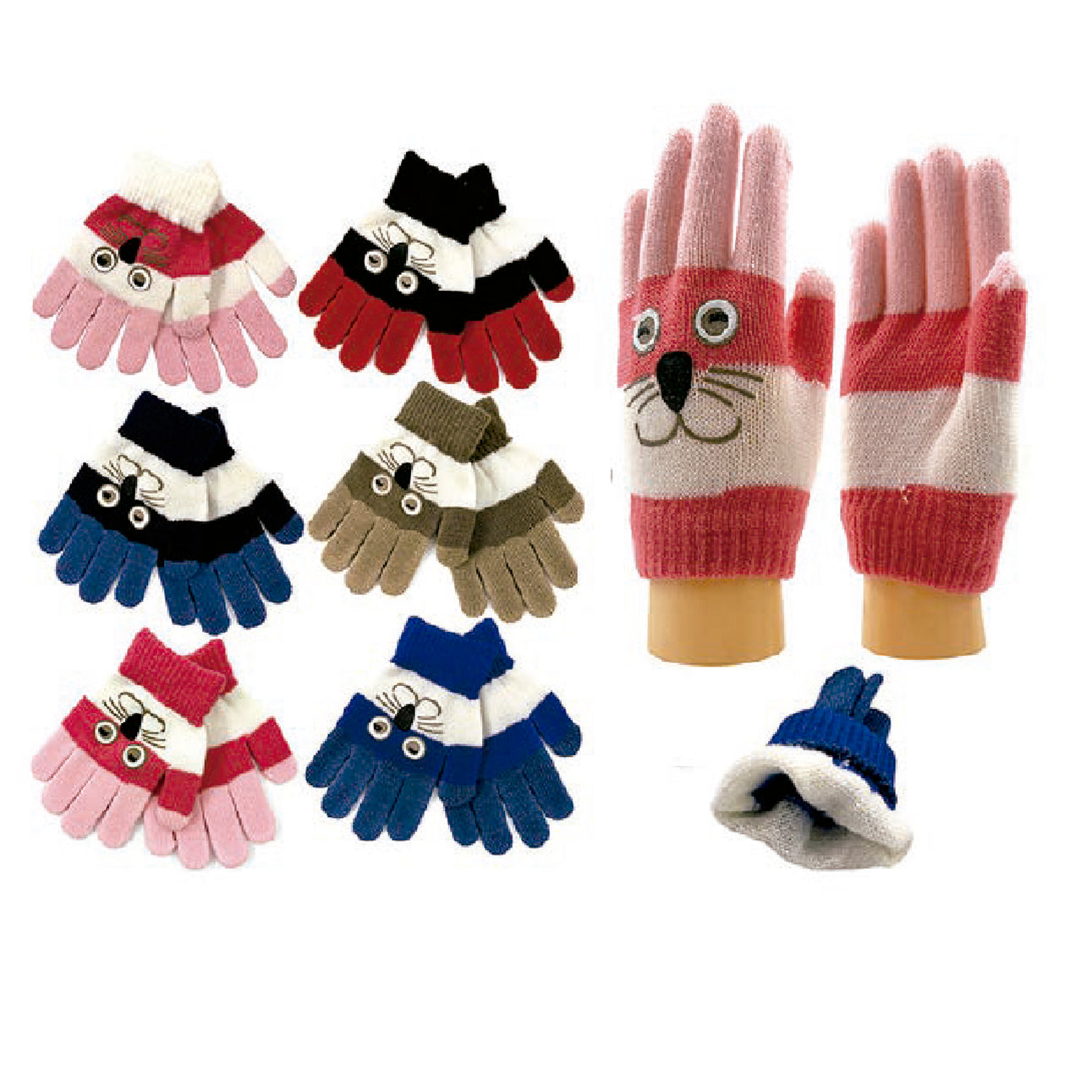 Wholesale Clothing Accessories Kids Glove Printed Rubber Children’s Gloves Nh243