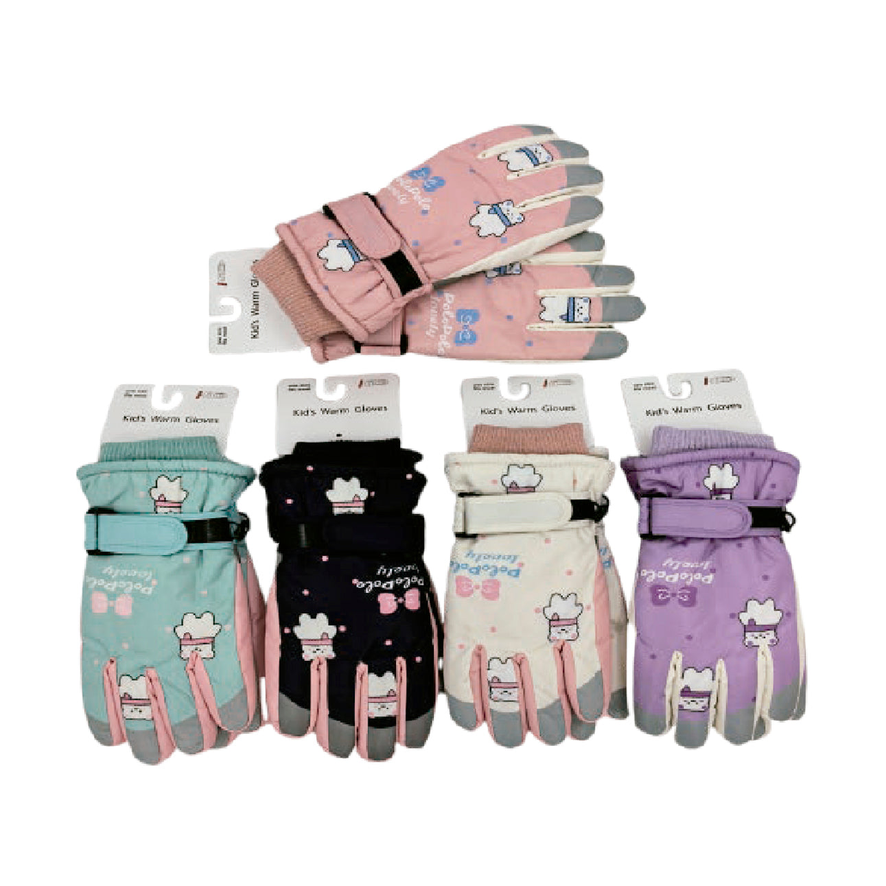 Wholesale Clothing Accessories Kid Glove Bear Girls’ Ski Gloves Nh271