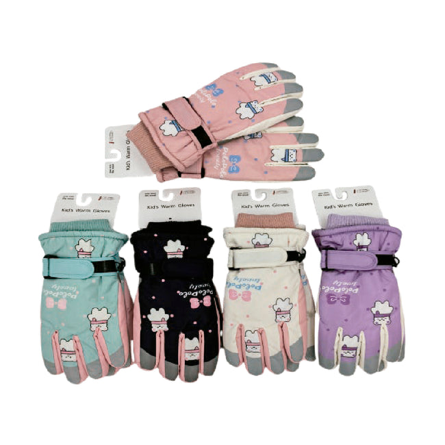 Wholesale Clothing Accessories Kid Glove Bear Girls’ Ski Gloves Nh271