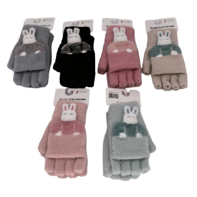 Wholesale Clothing Accessories Bunny Glove Children’s Rabbit Flip Top Gloves Nh202