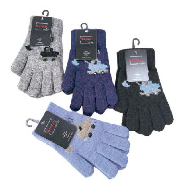 Wholesale Clothing Accessories Black Glove Boys’ Knitted Gloves Nh247