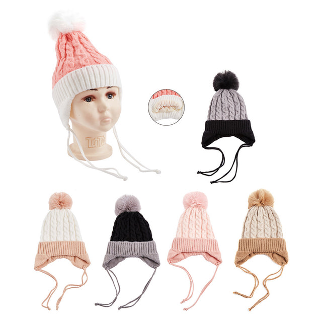 Wholesale Clothing Accessories Kids Hat Fur Ear Cover Knit Children’s Hat Nh276