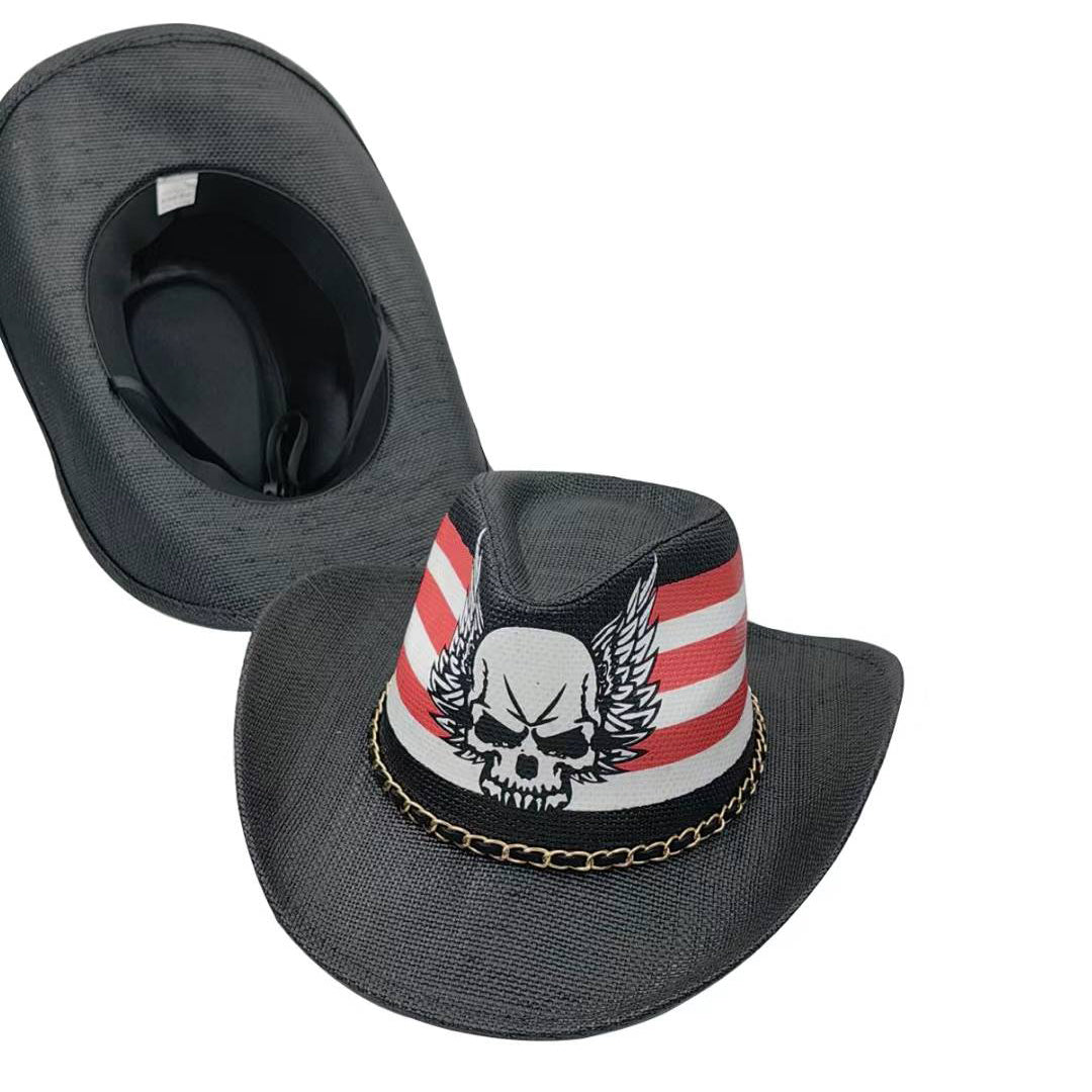 Wholesale Skull Cowboy Spring Hat NH28