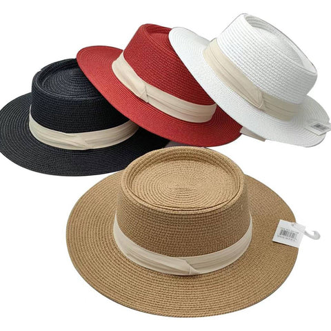 Wholesale Woman Braid Fedora Spring Hat NT27
