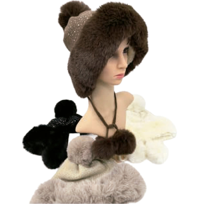 Wholesale Clothing Accessories Lady Hat Three Pom Princess Nh229