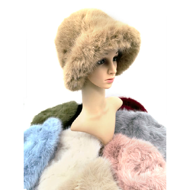 Wholesale Clothing Accessories Bucket Hat Faux Fur Nh233