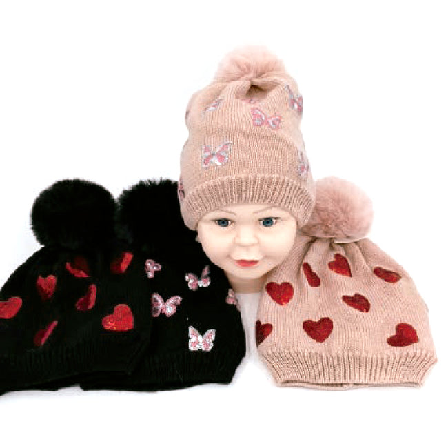Wholesale Clothing Accessories Kid Hat Sequin Bow Wheel Pattern Nh240