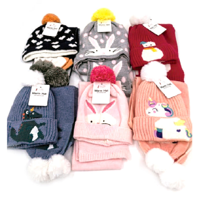 Wholesale Clothing Accessories Kid Hat Scarf Hat And Scarf Children’s Set Nh244