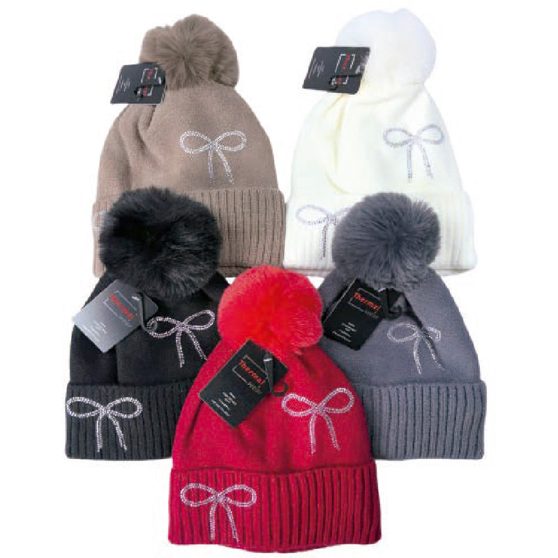 Wholesale Clothing Accessories Winter Hat Bow Nh281