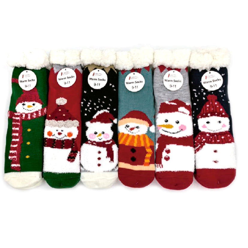 Wholesale Clothing Accessories Christmas Sock Thick Snowman Women's Socks Nh225
