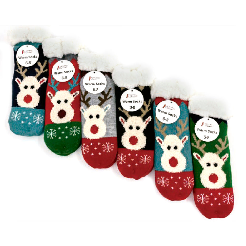 Wholesale Clothing Accessories Kids Reindeer Thick Deer Head Children’s Socks Nh231