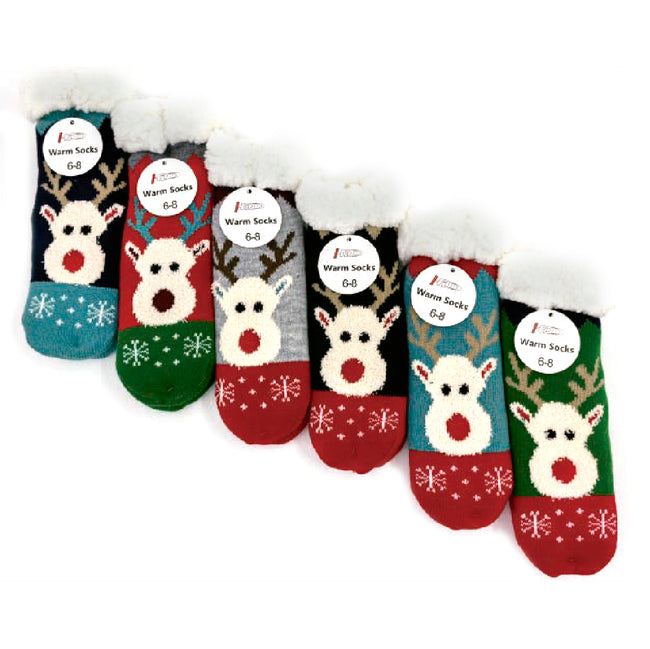 Wholesale Clothing Accessories Kids Reindeer Thick Deer Head Children’s Socks Nh231