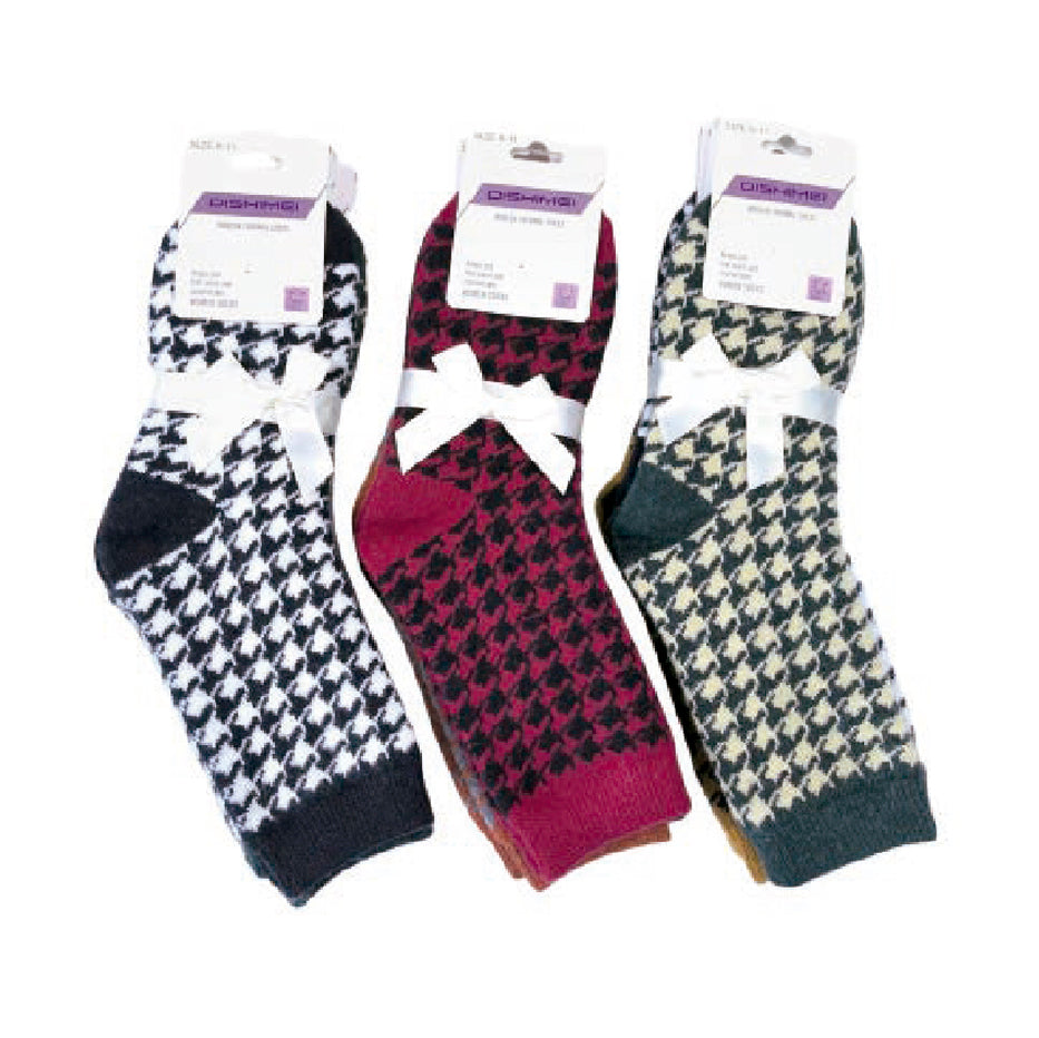 Wholesale Clothing Accessories Lady Sock Houndstooth Women's Short Socks Nh252