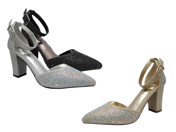 Wholesale Women's Closed Back Chunky Heels Stylish Everyday Wear Shoes Tessa NFI1