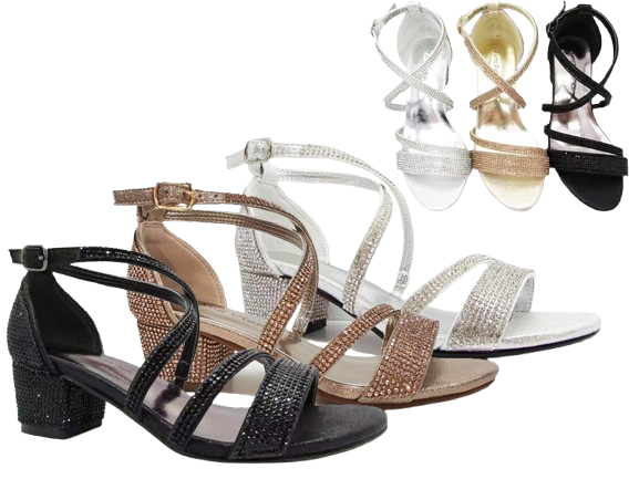 Wholesale Kids' Party Girls Sandals Sparkly Occasion Shoes NFKa