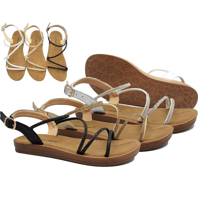 Wholesale Women's Sandals Flat Sling Back Gladiator Mia NFM3