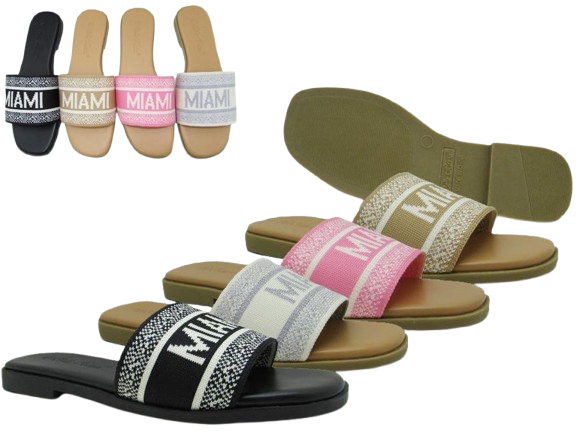Wholesale Women's Letter Print Slippers Fun Comfortable Shoes Gia Nfmi
