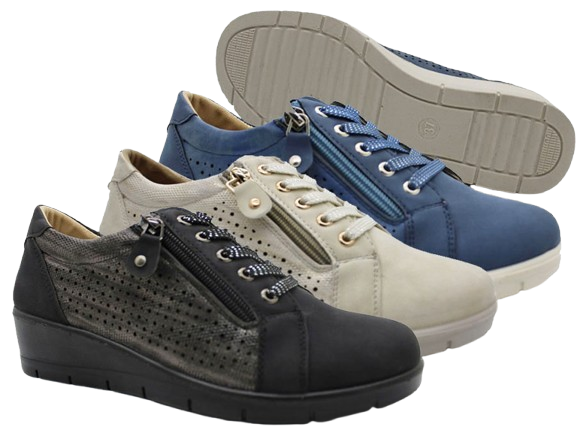 Wholesale Women's Stylish Lace-Up Sneakers Urban Active Wear Shoes Isabella NFSa