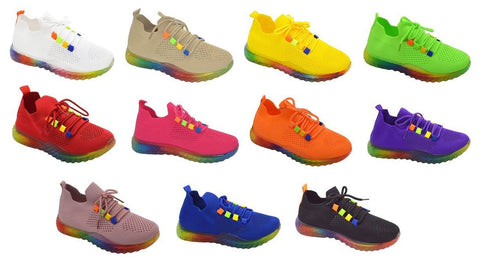 Wholesale Children's Shoes Kids Lace Up Velcro Lights Up Sneakers Skyla NPEC7
