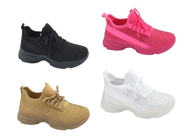 Wholesale Women's Shoes Lace Up Ladies Sneakers Ana NG11