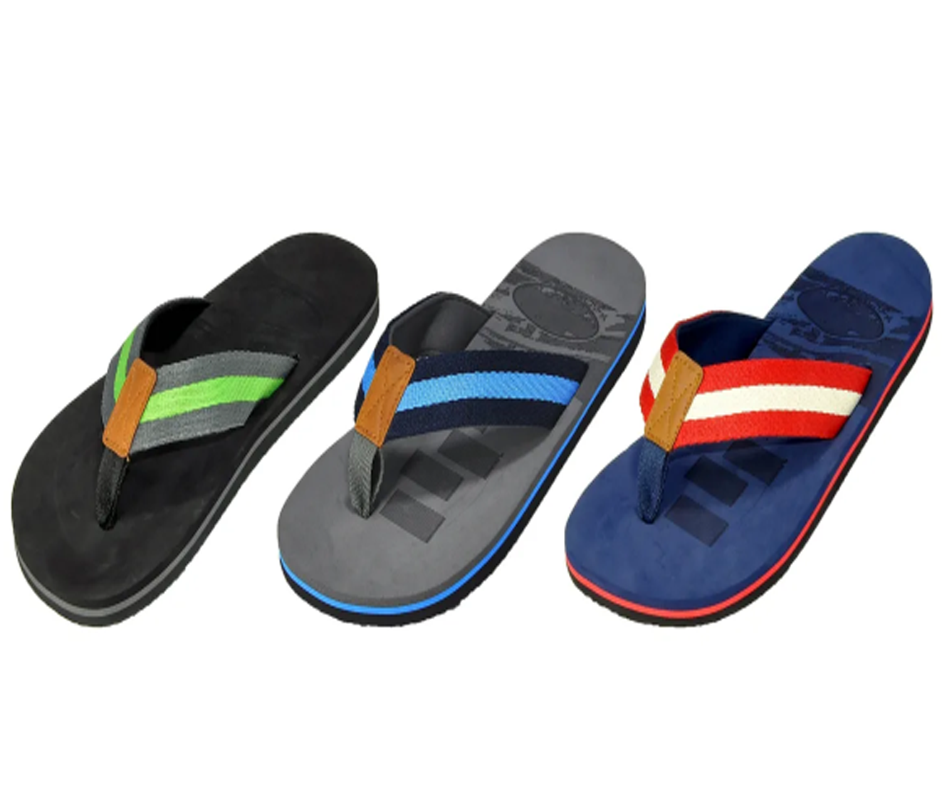 Wholesale Men's Slippers Gents Mix Assorted Colors Sizes Flip Flops George NSU10